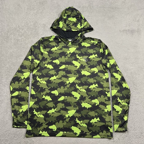 Googan Squad Other - Googan Squad Hoodie Mens Small Fish Print Fishing Performance Light Pullover